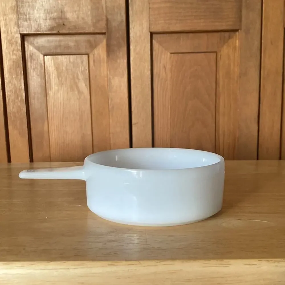 Vintage White Milk Glass Ovenware Soup Bowl